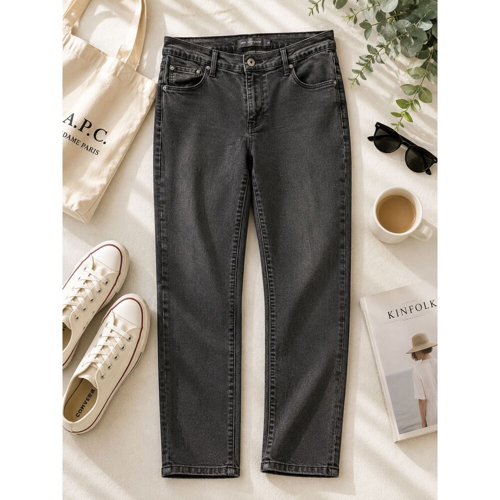 Levi's 505 Straight Leg Denim Jeans Women's 12 (34x27) Black (658)